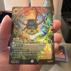 Disney Lorcana TCG Alien-True Believer Foil Holo Character Card 229/204 EN - Image 1