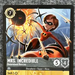 Disney Lorcana Wilds Unknown Mrs Incredible Determined Rescuer 195/204 Legendary - Image 3