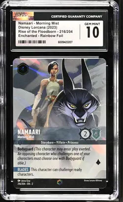 Disney Lorcana GRADED Namaari Morning Mist 216/204 Enchanted 10 CGC - Image 1