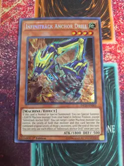 Yu-Gi-Oh! Infinitrack Anchor Drill INCH-EN002 Secret Rare 1st Edition Near Mint - Image 1