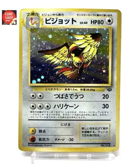 【LP】Swirl Pidgeot Pokemon Card Japanese No.018 Jungle Holo Vintage HL45 - Image 1