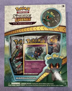 Pokemon TCG Shining Legends Marshadow Foil Promo Pin Collection Card 2017 - Image 1
