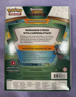 Pokemon TCG Shining Legends Marshadow Foil Promo Pin Collection Card 2017 - Image 2