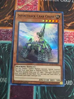Yu-Gi-Oh! Infinitrack Crab Crane INCH-EN003 Super Rare 1st Edition Near Mint - Image 1