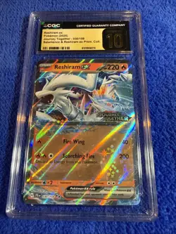 CGC 10 PRISTINE Reshiram Ex 030/159 JOURNEY TOGETHER STAMPED PROMO Pokemon Card - Image 4
