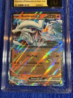 CGC 10 PRISTINE Reshiram Ex 030/159 JOURNEY TOGETHER STAMPED PROMO Pokemon Card - Image 5