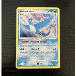 Pokemon Articuno Majestic Dawn 1/100 Holo SWIRL Rare Basic Card 2008 - Image 1