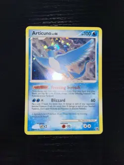 Pokemon Articuno Majestic Dawn 1/100 Holo SWIRL Rare Basic Card 2008 - Image 3