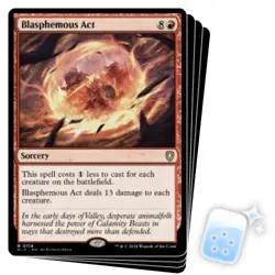 BLASPHEMOUS ACT X4 Bloomburrow: Commander Magic MTG MINT CARD - Image 1