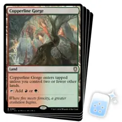 COPPERLINE GORGE X4 Bloomburrow: Commander Magic MTG MINT CARD - Image 1