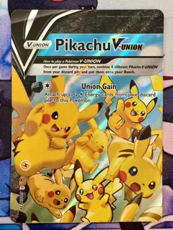 Pokemon TCG Pikachu V-Union Union Gain SWSH139 Sword & Shield Promo Card - Image 1