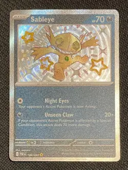 Sableye - 184/091 - Pokemon Paldean Fates Shiny Rare Card NM - Image 1