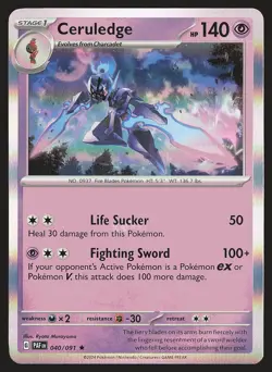 SV: Paldean Fates Ceruledge #040/091 Holo Rare Pokemon Card - Image 1