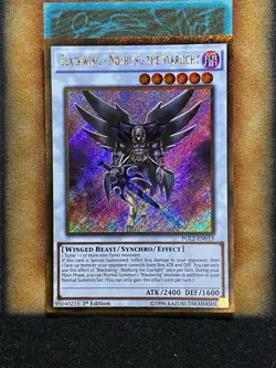 Yugioh Blackwing - Nothung The Starlight PGL2-EN013 Gold Secret Rare 1st Ed LP - Image 1