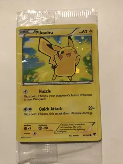 Pokemon Card Pikachu XY 42/146 Holo Movie Promo Factory Sealed Bonus Card - Image 1