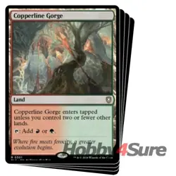 Copperline Gorge X4 M/NM Magic: The Gathering MTG Bloomburrow: Commander - Image 1