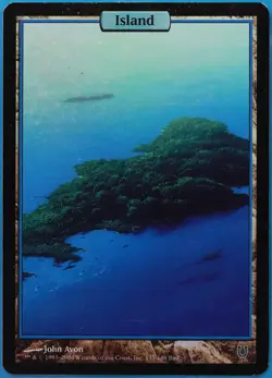 Island FOIL Unhinged HEAVILY PLD Extended / Full Art Textless (509316) ABUGames - Image 1