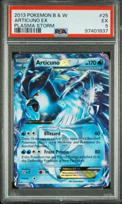 Pokemon TCG Articuno EX Ultra Rare Holo Card 2013 BW Plasma Storm 25/135 PSA 5 - Image 1