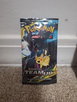 Pokemon Sun and Moon TEAM UP lot of four EMPTY Packs - One of Each Art! - Image 2