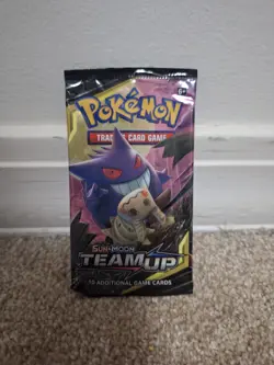 Pokemon Sun and Moon TEAM UP lot of four EMPTY Packs - One of Each Art! - Image 3
