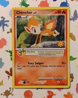 Pokemon TCG Chimchar 57/100 English Countdown Calendar Snowflake Promo 2008 - Image 1