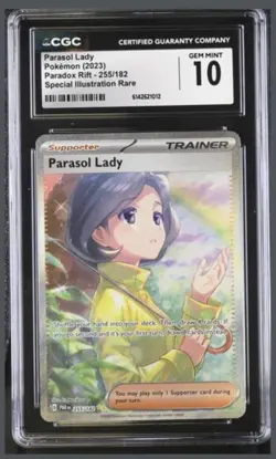 Parasol Lady 255/182 Special Illustration Rare Pokemon CGC 10 GEM MINT - Image 1