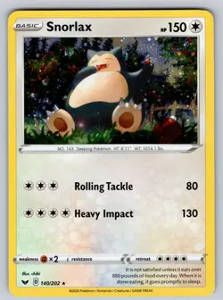 Snorlax (Cosmos Holo) 140/202 Holo Promo Blister Exclusives Pokemon NM - LP - Image 1