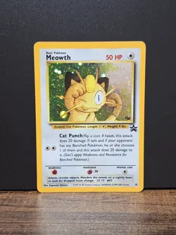 Pokemon Meowth 10/53 Wotc Promo Galaxy Foil Holo - Lightly Played - Image 1