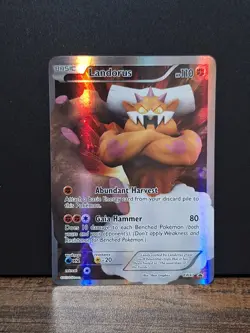 Pokemon Landorus BW43 Black & White Full Art Black Star Promo Holo - NEAR MINT - Image 1