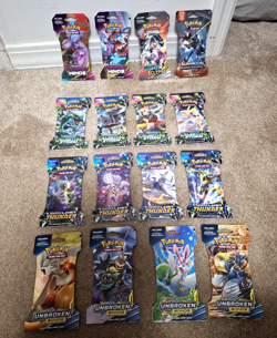Pokemon Sun & Moon Era EMPTY Cardboard Booster Pack Sleeves lot of 16 -Very Rare - Image 1