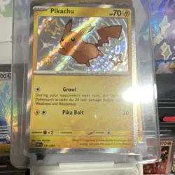 Pokemon Pikachu 131/091 SV Paldean Fates Shiny Rare Holo 70 HP - Image 4