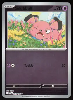 Snubbull 037/094 Common Phantasmal Flames Pokemon Reverse Holo Near Mint - Image 1