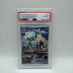 2025 POKEMON DRI EN-DESTINED RIVALS ILLUSTRATION RARE CYNTHIA'S ROSERADE PSA 10 - Image 1