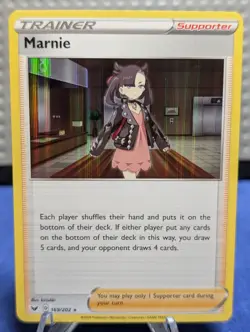 Marnie Swsh01 Trainer Supporter Holo Rare Card 169/202 Sword & Shield Base Set - Image 1