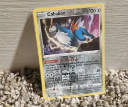 Pokemon Card Silver Tempest Reverse Holographic Cobalion 126/159 NM - Image 1