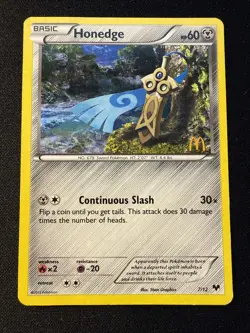 Pokemon TCG Card McDonald's Promo 2014 - Honedge 7/12 Holo - Image 1