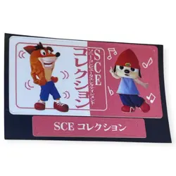 Sony PlayStation 1 PS1 Crash Bandicoot Parappa The Rapper Memory Card Sticker - Image 1