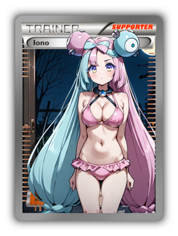 Iono Trading Card - Sexy Adult Anime Waifu Custom Made Trainer | Halloween - Image 1
