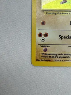 Pokemon TCG Hitmonchan Holo Rare Card Base Set 2, Card 8/130 - Image 5