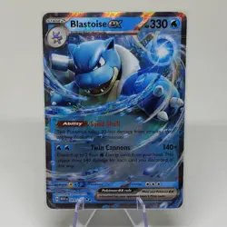 Blastoise ex 009/165 Scarlet & Violet 151 Double Rare Holo Pokemon TCG Card NM - Image 1