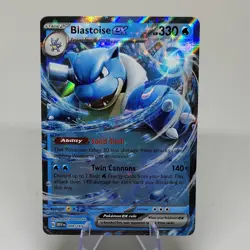 Blastoise ex 009/165 Scarlet & Violet 151 Double Rare Holo Pokemon TCG Card NM - Image 3
