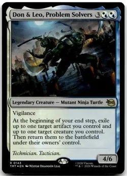 MTG Don & Leo, Problem Solvers Teenage Mutant Ninja Turtles TMT #143 rare Foil N - Image 1
