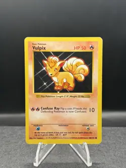 Pokemon Card - Vulpix 068/102 Base Set - Shadowless - MP - Image 1