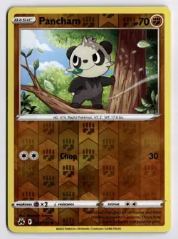 Pokemon Crown Zenith Pancham 072/159 Common Reverse Holo - Image 1