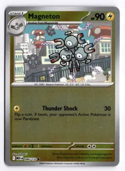 Pokemon Mega Evolution Magneton 046/132 Common Reverse Holo - Image 1