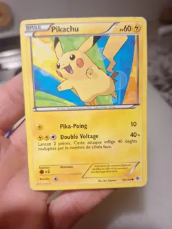 Pikachu 50/149 BW Boundaries Crossed 2012 French MP Non-Holo Pokemon TCG - Image 1
