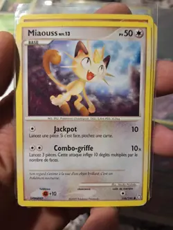 Meowth 106/146 Legends Awakened 2008 French NM Non-Holo Pokemon TCG - Image 1