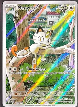 Pokemon TCG Meowth 106/094 Phantasmal Fates Illustration Rare Full Art Holo NM - Image 2