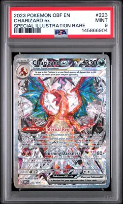 2023 POKEMON OBF EN-OBSIDIAN FLAMES SPECIAL ILLUSTRATION RARE CHARIZARD EX PSA 9 - Image 1