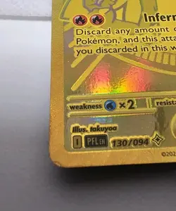 Pokemon Mega Charizard X EX 130/094 Phantasmal Flames Hyper Rare Gold - Image 5